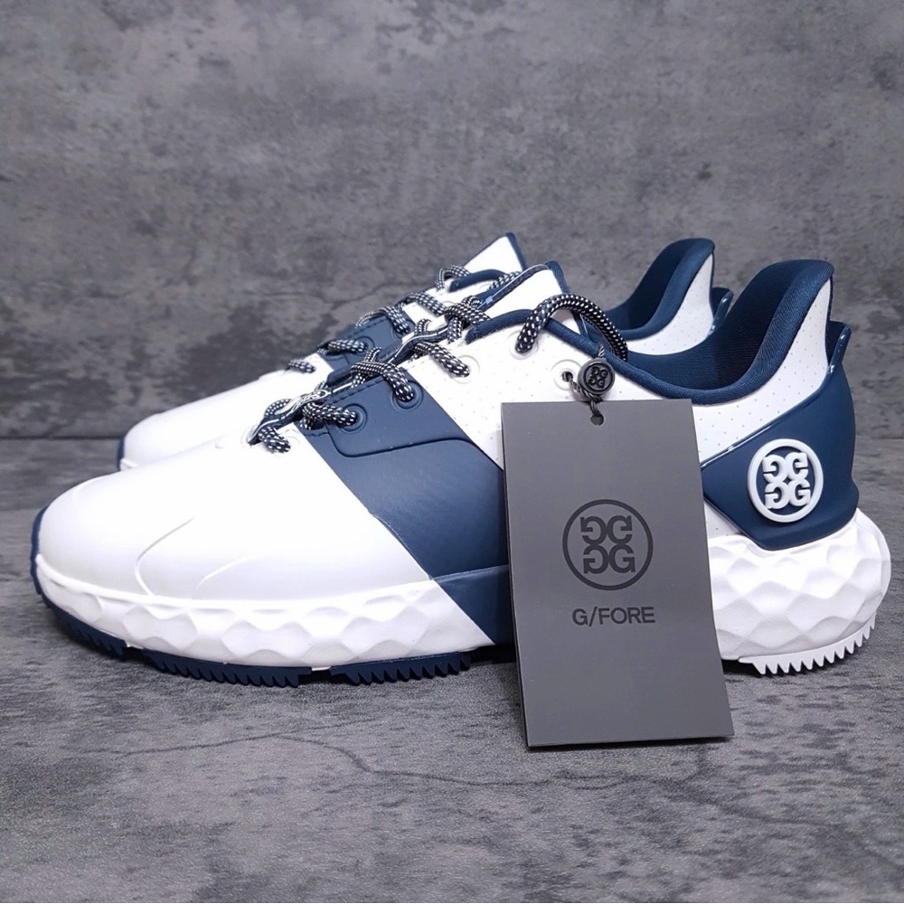 G/FORE Ladies MG4 Golf Shoe Size 6 Womens Perforated White/Blue GLF000011, New